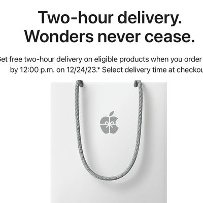 apple free two hour delivery