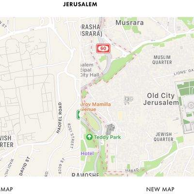 apple maps update israel palestine saudi arabia
