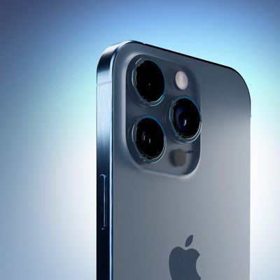 iPhone 15 Blue Three Quarters Perspective Camera Closeup Feature