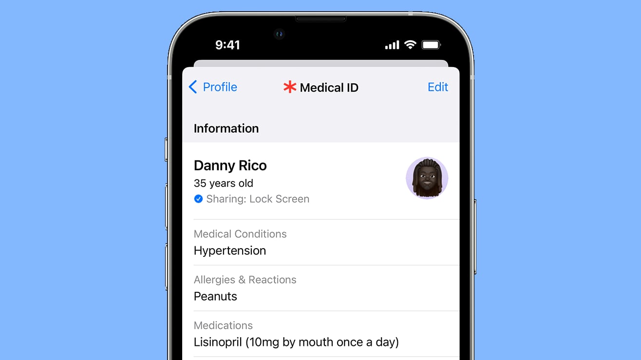 iphone medical id